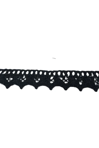 Kopanaki Dantel en 1,5 cm Siyah 10 Metre ürün görseli