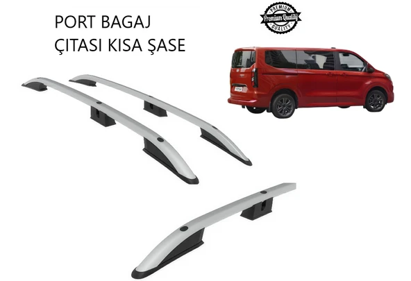 TOURNEO CUSTOM DELUXE KISA ŞASE 2025 2026 2027 PORTBAGAJ TAVAN ÇITASI GRİ ürün görseli