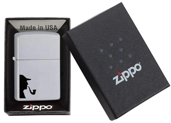 Zippo Sherlock Holmes Pipeman Dizayn Pipo Çakmağı - Resim 2