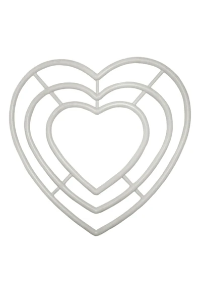 Kalp Makrome Halkası 3'lü 20 cm ürün görseli