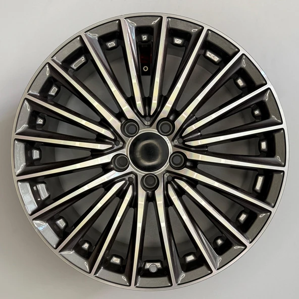 5*112*18*8.0 ET45 CH66.6 GUN METAL  DIAMOND - Resim 2