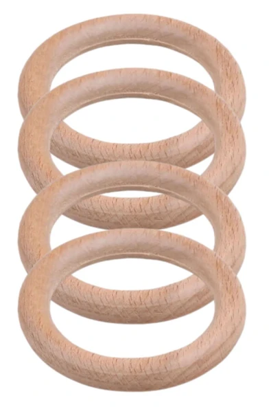 Makrome Tahta Halka 6 cm - Resim 2