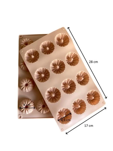 Pastaland Silikon Kek Kalıbı Yuvarlak Desenli Tırtıklı - Resim 2