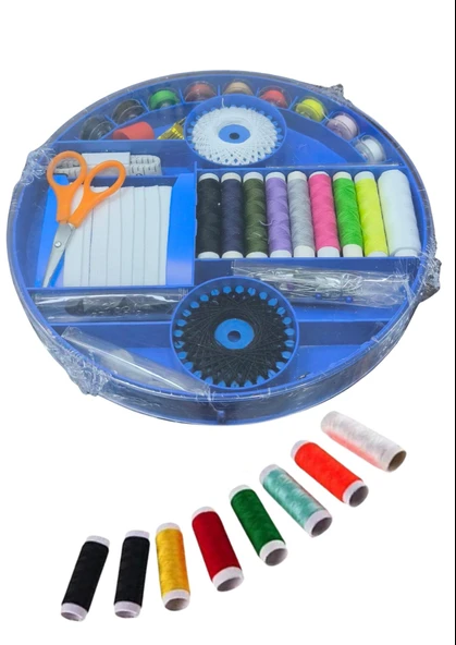 İplik Set Yuvarlak Plastik Dikiş Seti ürün görseli