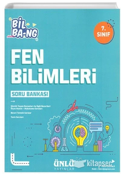 7.Sınıf Fen Bilimleri Soru Bankası Ünlü Yayınlar ürün görseli 1