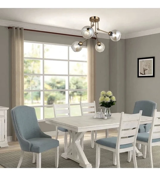 Pore 4'lü Antik Lak Plafonyer - Resim 2