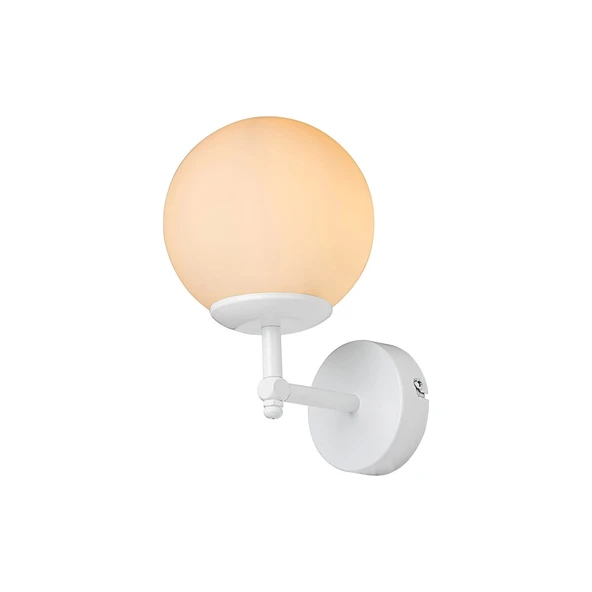 Mano Aydınlatma Dolphin Aplik Beyaz Camlı Aplik Salon Aplik Yatak Odası Aplik - Resim 2