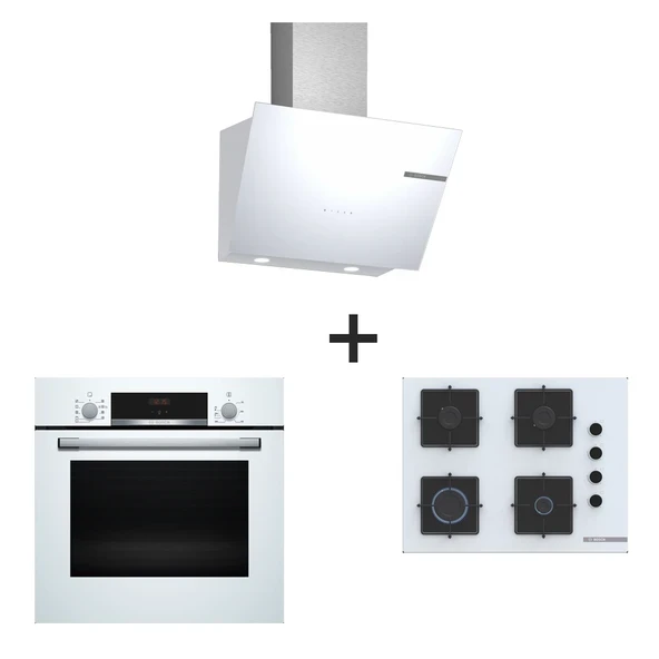 Bosch Ankastre Set HBF534EW3T, POP7C2P30O, DWK66PJ20T