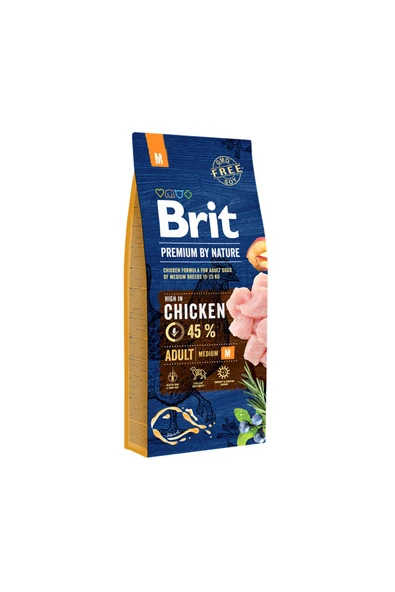 Brit Premium Nature Orta Irk Tavuklu Yetişkin Köpek Maması 15 Kg ürün görseli 1
