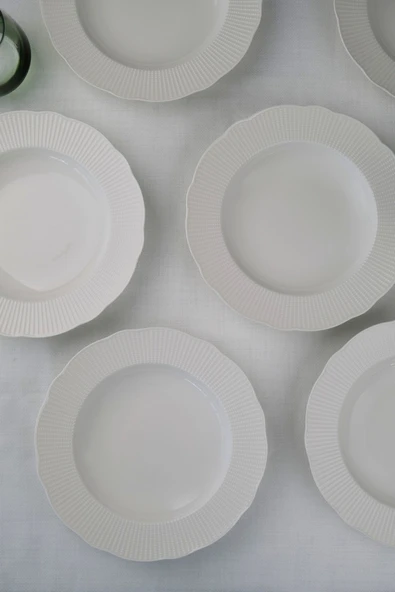 Kütahya Porselen Bone İlay Çukur Tabak 22cm 6 lı - 4