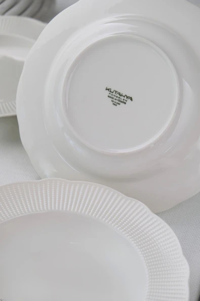 Kütahya Porselen Bone İlay Çukur Tabak 22cm 6 lı - 3