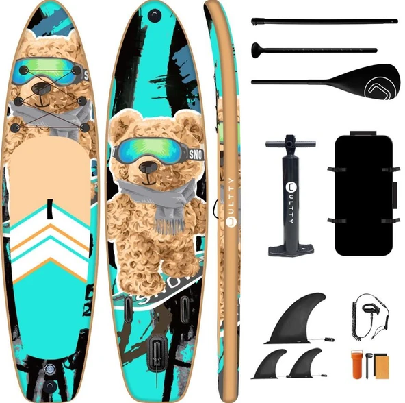 ULTTY Sup Paddle Board Seti (Şişme Paddle Board + Kürek + Pompa) Sup Board/Stand Up Paddle TURKUAZ 320-81-15 ürün görseli