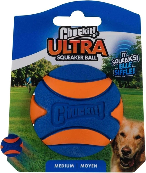 Chuckit Utra Squeaker Sesli Köpek Oyun Topu (Orta Boy) ürün görseli