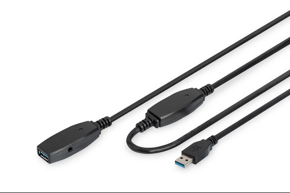 Digitus USB 3.0 Repeater / Uzatma Kablosu, 10 metre<br>
Digitus Active USB 3.0 extension cable, 10 m - 1
