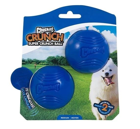 Chuckit! Super Crunch 2'li Köpek Çekiştirme Topu (Orta Boy) - 1