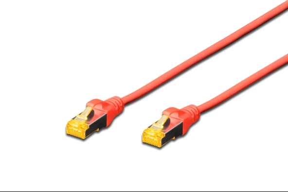 Digitus CAT 6A S-FTP Patch Kablosu, LSZH, Cu, AWG 26/7, 3 metre, kırmızı renk - 1