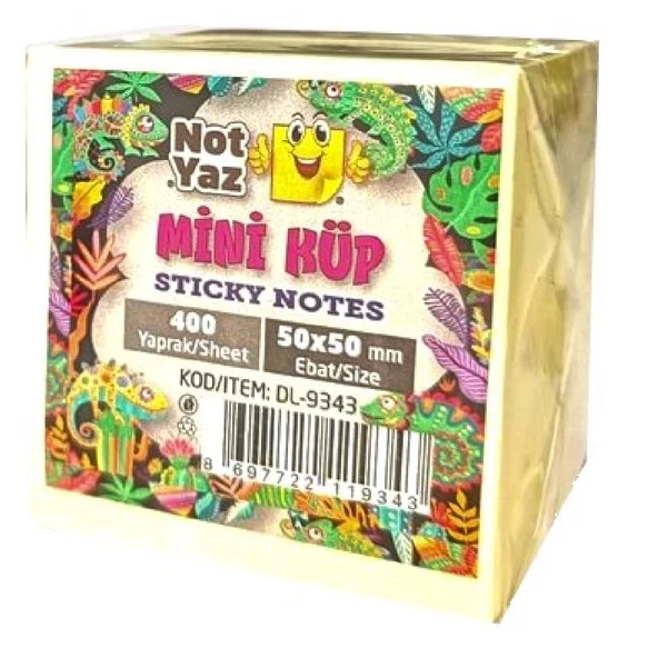 Not Yaz 5x5 400 Yaprak Yapışkanlı Not Kağıdı Sarı (DL-9343)
