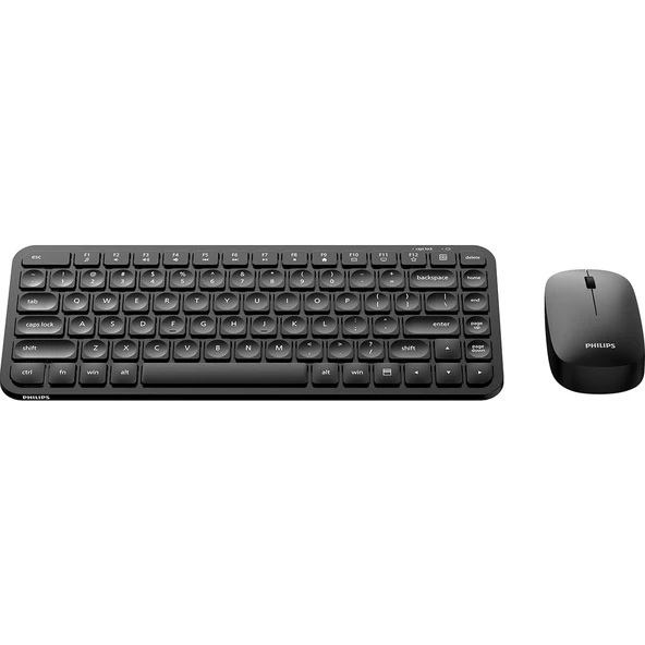 Philips SPT6338 Wireless Set Kablosuz Klavye Kablosuz Mouse Türkçe Q Klavye ve Mouse Seti Siyah - Resim 3