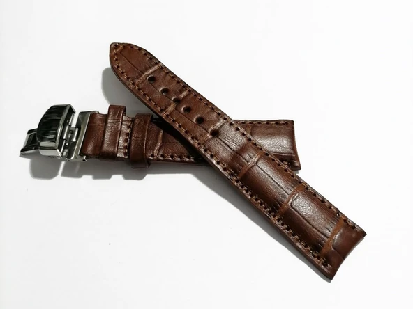 Fado &Hertür Saate &Uygun  Kelebek  Toka  18 MM   kahve  kordon   (270) gumuş toka ürün görseli