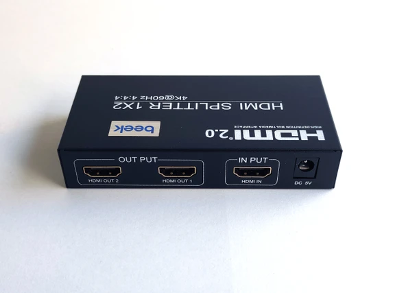 Beek 2 Port 4K HDMI Çoklayıcı, HDMI 2.0, HDCP 2.3, 4K60Hz, 1080P 60Hz<br>
Beek 2 Port 4K HDMI Splitter, HDMI 2.0, HDCP 2.3, 4K60Hz, 1080P 60Hz ürün görseli 1