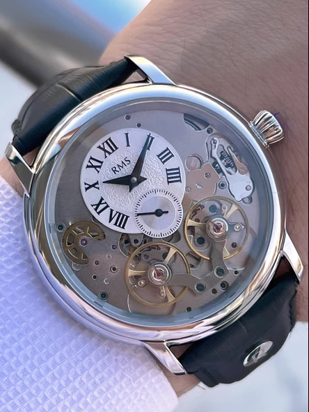 RMS Romanson Otomatik İç Fonksiyonları Aktif Akar Saniye Kapalı Klips Erkek Kol Saati ERMS.1551.08 - Resim 2