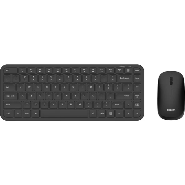 Philips SPT6338 Wireless Set Kablosuz Klavye Kablosuz Mouse Türkçe Q Klavye ve Mouse Seti Siyah ürün görseli 1