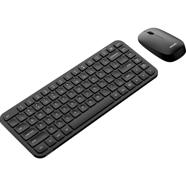Philips SPT6338 Wireless Set Kablosuz Klavye Kablosuz Mouse Türkçe Q Klavye ve Mouse Seti Siyah - Resim 4