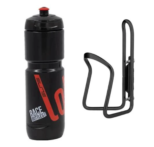 BİKE SKY Elite Super Loli 800ML Bisiklet Matara Kafes Seti Siyah ürün görseli 1