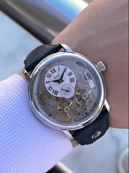 RMS Romanson Otomatik İç Fonksiyonları Aktif Akar Saniye Kapalı Klips Erkek Kol Saati ERMS.1551.08 - Resim 3