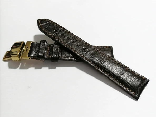 Fado &Hertür Saate &Uygun  Kelebek  Toka  18 MM  koyu  kahverengı   kordon   (275)  altın  toka - Resim 2