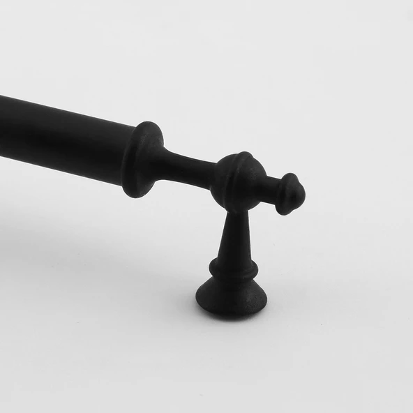 Lüks Metal Kulp Melis (224 mm - 22.4 cm) Siyah Mobilya Mutfak Çekmece Dolap Dolabı Kulbu Kulpları - Resim 5