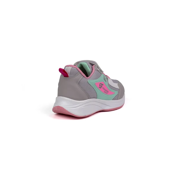 Kız Çocuk Buz Yeşili Cırtlı Bağcıklı Sneaker Günlük Rahat Spor Ayakkabı - Resim 5