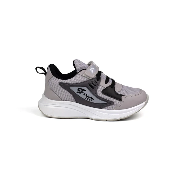 Unisex Çocuk Buz Füme Cırtlı Bağcıklı Sneaker Günlük Rahat Spor Ayakkabı - Resim 4