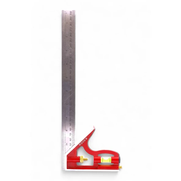 300 mm 30 cm Ayarlı Alüminyum Marangoz Gönye Metal Gövde Açılı Ölçüm Cetveli İnşaat Hassas Gönye - Resim 3