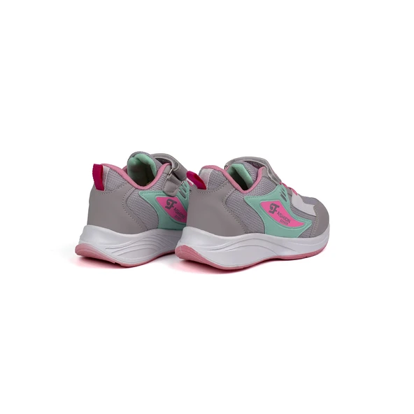 Kız Çocuk Buz Yeşili Cırtlı Bağcıklı Sneaker Günlük Rahat Spor Ayakkabı - Resim 2