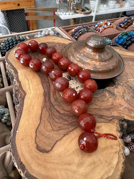 Akik Doğal Taş Efe Tesbih