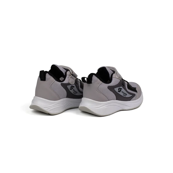 Unisex Çocuk Buz Füme Cırtlı Bağcıklı Sneaker Günlük Rahat Spor Ayakkabı - Resim 2