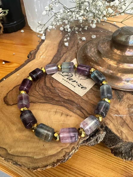 Kapsül Kesim Florit Doğal Taş Bileklik