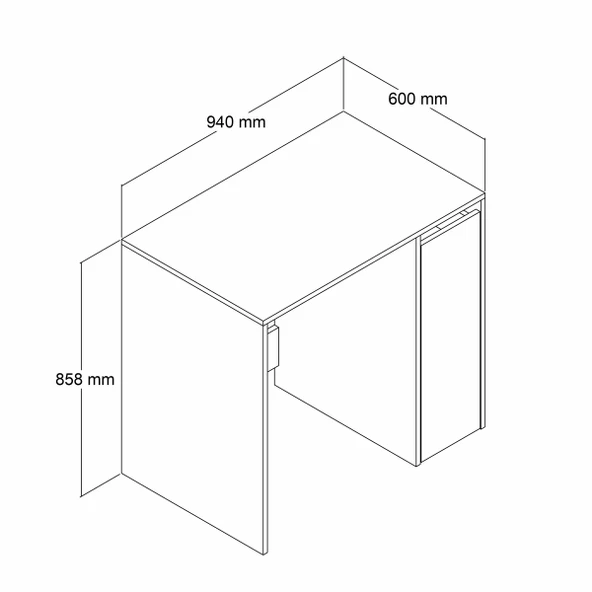 Atlas Çekmeceli Raflı Çamaşır Makinası Dolabı Çam Beyaz - BDL0503 - Resim 4
