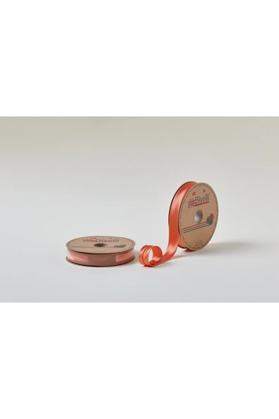 Biye Saten Katlı 028 Turuncu 2 cm 25 Metre %100 Polyester ürün görseli