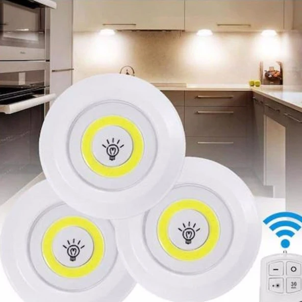 Uzaktan Kumandalı Yapışkanlı Led Spot Lamba WT-364 ürün görseli