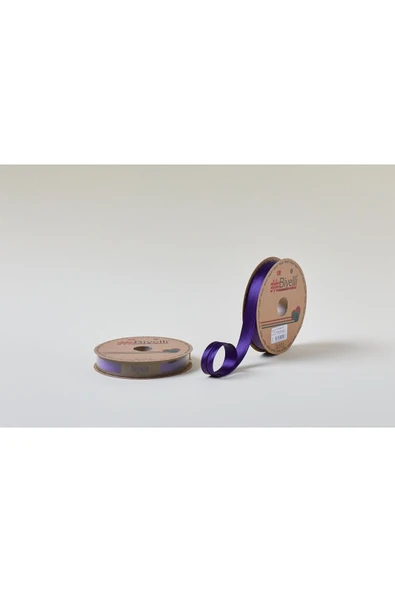 Biye Saten Katlı 019 Koyu Mor 2 cm 25 Metre %100 Polyester ürün görseli
