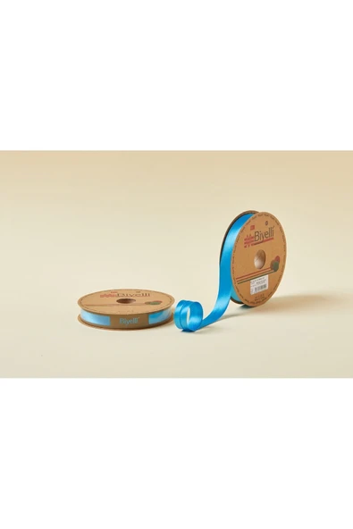 Biye Saten Katlı 015 Turkuaz 2 cm 25 Metre %100 Polyester ürün görseli