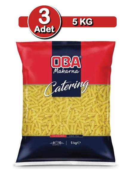 Oba Fiyonk Makarna 5 Kg X 3 Adet | Uzun Süreli Stok Paketi ürün görseli