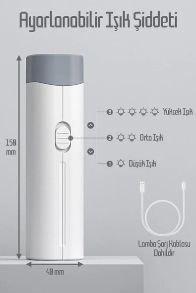 2li SET Şarjlı Masa Lambası + Kronometreli Öğrenci Saati Renk Ayarlı Ders Çalışma Okuma Lambası 975 - Resim 2