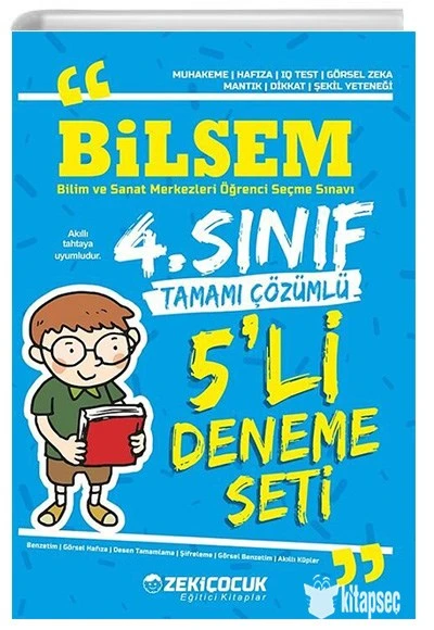 4. Sınıf Bilsem 5 li Deneme Seti Zeki Çocuk Yayınları ürün görseli