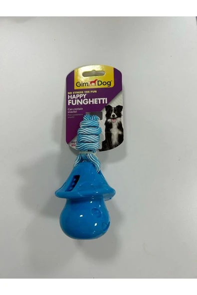 Gimdog Mantar Şeklinde Çekiştirmeli Köpek Ödül Oyuncağı Mavi