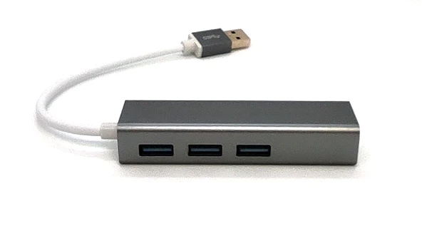 Beek 3 Port USB 3.0 Hub & Gigabit LAN Adaptörü<br>
3 x USB A Dişi<br>
1 x USB A Erkek<br>
1 x 10/100/1000 RJ45 LAN port<br>
Win/Mac OS ürün görseli 1