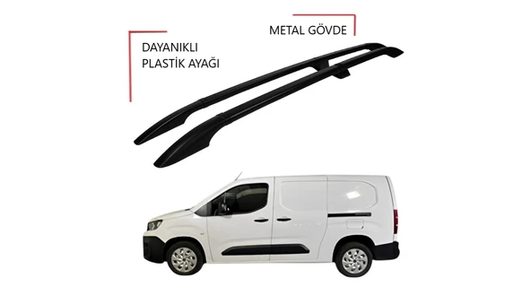 PROACE CİTY CARGO PANEL VAN XL UZUN ŞASE PORT BAGAJ TAVAN ÇITASI SİYAH 2019 2020 2021 2022 2023 2024 2025 2026 2027