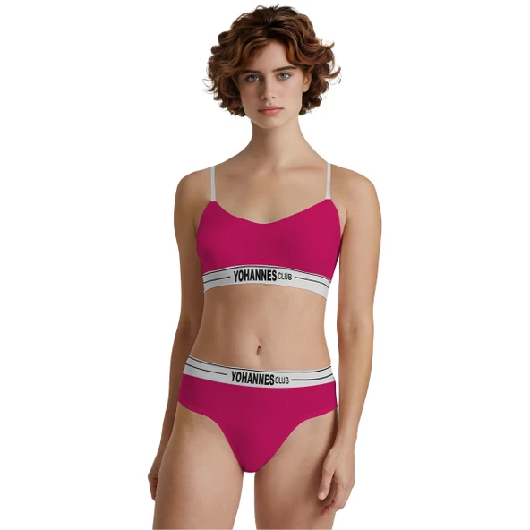Yohannes Club, Kadın Pamuklu İç Çamaşırı Takımı, (Bralet-hipster) Renk seçenekli - Resim 3